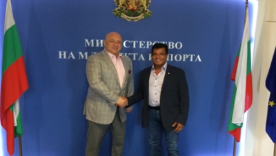 Mr. Krasen Kralev, Minister of Youth and Sports, met Mr. Avinoam Katrieli, President of the Binational Chamber of Commerce Bulgaria – Israel