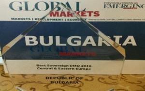 Bulgaria granted Best Sovereign DMO in Central and Eastern Europe 2016 Global Markets award