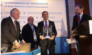 The Former President of Bulgaria, Rosen Plevneliev received the prize &quot;Friends of Israel&quot; for 2016