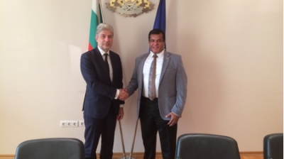 Meeting between the Minister of Environment and Water Dr Neno Dimov and the President of BCCBI Mr Avinoam Katrieli
